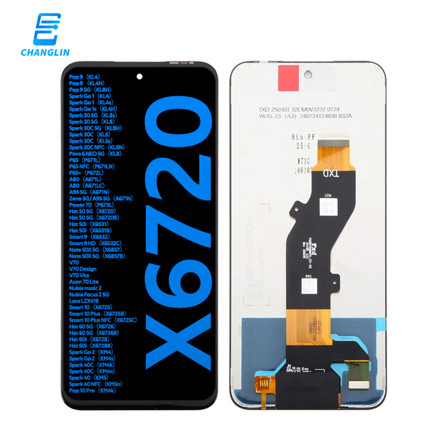 Wholesale Pantalla Phone Display Screen for Infinix Tenco Itel Spark Go 2 Hot 60i 50i X6531 X6531B X6532 X6720 Mobile Phone Lcds