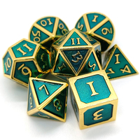 7 dés en métal pour jeux de rôle D&D, jeux de rôle et Pathfinder, ensemble de dés en métal