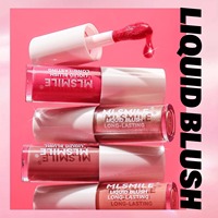 Fard à joues liquide très populaire pour illuminer et sublimer le visage, crème de contour et fard à paupières 6 couleurs en gros