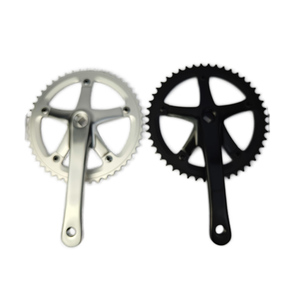 Juego de bielas de bicicleta de piñón fijo de 48T y para rueda de cadena mecanizada para bicicletas <span class=keywords><strong>Fixie</strong></span>, caja de embalaje para manivela de bicicleta y rueda de cadena - Product Image 1