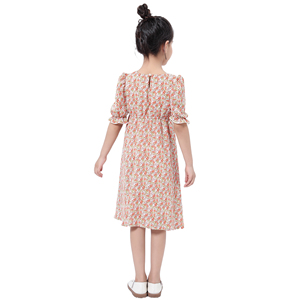 Vestido de Niña con Volantes Florales y Manga Media, Estilo Boutique, para Mayoreo, de 2 a 10 Años - Product Image 4