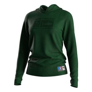 Haut de pêche anti-UV respirant à séchage rapide pour femme, coupe slim, à manches longues, en maille filet, avec sublimation de luxe - Product Image 1