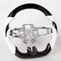Volant de course en fibre de carbone véritable avec éclairage LED design fantaisie pour Ford Mustang GT 2020 2018 2019