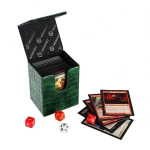 Étui carré en cuir PU avec motif crocodile, support portable pour jeux de cartes à collectionner - Product Image 3