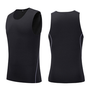 Maglietta sportiva attillata da allenamento per <span class=keywords><strong>uomo</strong></span> maglietta intima elasticizzata ad asciugatura rapida pallacanestro da corsa maglietta intima per fitness - Product Image 6