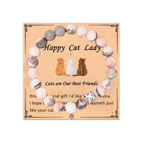 Bracelet à breloques chat Orange à la mode pour femmes poudre de pierre naturelle tigre tacheté chat zèbre pierre chat mode mode Bracelets perlés