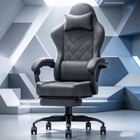 Chaise de jeu à ressorts haute résilience pivotante à 360° réglable en hauteur avec appui-tête et soutien lombaire