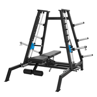 Máquina de remo Xinrui Commercial Steel Smith con funciones de seguridad para ejercicios de piernas, capacidad de 1.6T