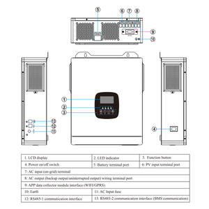 소파 3 상 하이브리드 태양광 인버터 가정용 태양광 발전 인버터 20KW 3 상 인버터 - Product Image 4