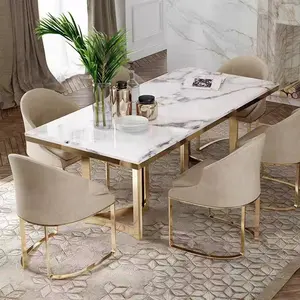 Modern home furniture dinning room table sets luxury dining table set table with chairs