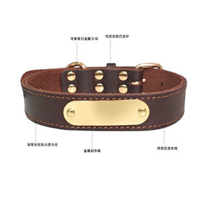 Collare <span class=keywords><strong>per</strong></span> <span class=keywords><strong>cani</strong></span> regolabile in vera pelle <span class=keywords><strong>con</strong></span> Logo inciso personalizzato e fibbia in lega <span class=keywords><strong>per</strong></span> animali domestici - Product Image 4