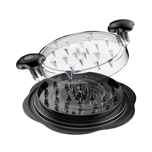 Herramienta trituradora de carne mejorada con cubierta transparente Herramienta trituradora de pollo antideslizante Giro para triturar pollo - Product Image 1