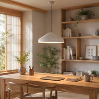 Lustre LED design nordique moderne minimaliste du milieu du siècle, en fer et ABS, pour salle à manger, bureau, chambre à coucher, Danemark PAO