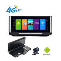 4G Dash Cam Pantalla táctil de 7 pulgadas + GPS Monitoreo remoto Navegación, Grabadora de video para vehículos de doble lente