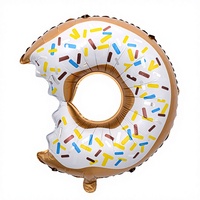 Ballons en aluminium en forme de chocolat, beignets, hamburger, frites, pizza, hot-dog pour décorations de fête d'anniversaire