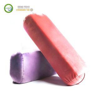 Custom Quilted Memory Foam Support <strong>Cushions</strong> Yoga Pillow <strong>Bolster</strong> Skin-Friendly Velvet Washable <strong>Cover</strong> Carry Handle 66x26x15cm - Product Image 1