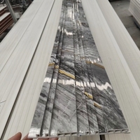 Décoration intérieure, panneau mural moderne pour chambre à coucher, panneau en PVC rainuré, imitation bois, revêtement imperméable, panneau à lattes, facile à poser, garantie 1 an