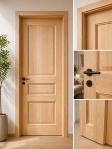 Puerta de Madera de Agathis de Alta Calidad, Puerta Interior Sólida de Madera, Fabricante de Puertas de Madera - Product Image 5