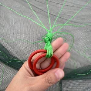 Filet de levage en nylon de maille de nylon de pêche circulaire pliable en plein air de calibre 200cm <span class=keywords><strong>pour</strong></span> attraper des crevettes de poisson d'autres espèces d'aquaculture - Product Image 3