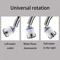 Robinet mural rotatif finition chromée pour cuisine et salle de bain, adaptateur de filtre à eau, débit réglable, élimine les impuretés