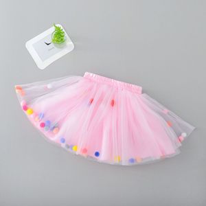 Venta al por Mayor de Fábrica, Lindas Faldas para Bebés y Niñas Pequeñas, Falda de Tul Colorida <span class=keywords><strong>con</strong></span> <span class=keywords><strong>Pompones</strong></span>, Falda Tutú Encantadora para Niñas - Product Image 4