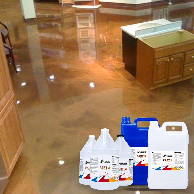 Low Viscosity Waterproof Metallic Epoxy Floor For Home And Office And Hotel And Art Salon Decoration