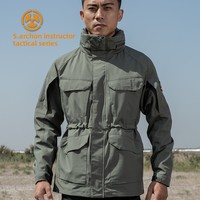 Veste bomber tactique d'extérieur pour homme, printemps-automne, M65, imperméable, sportive, en polyester