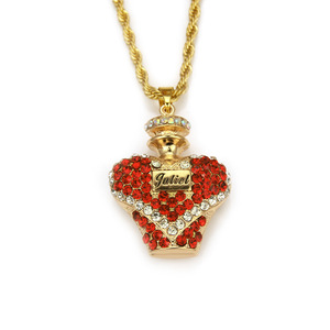 สร้อยคอจี้ขวดน้ำหอมดีไซน์โดดเด่นขายดีปี 2026 สร้อยคอฮิปฮอปแบบปรับแต่งได้สำหรับทุกเพศ เครื่องประดับแฟชั่นขายส่ง - Product Image 6