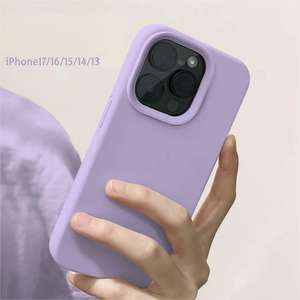 Funda para iPhone 17 Pro Max, funda de silicona líquida de cobertura total a prueba de golpes - Product Image 1