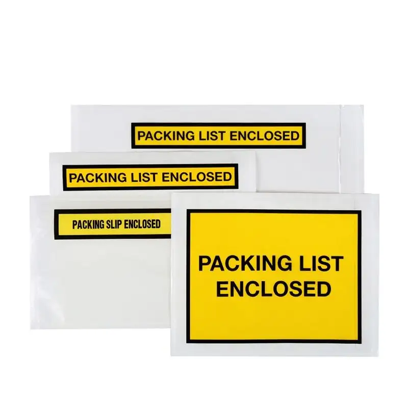 도매 가격 명확한 배송 파우치 방수 4.5x5.5 7.5x5.5 포장 목록 봉투 포켓