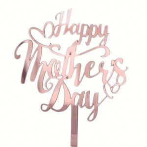 Nouvelle carte d'anniversaire personnalisée en acrylique, décorations dorées et argentées, drapeau de pâtisserie, fournitures de fête, carte en anglais - Product Image 4