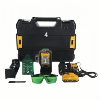 Nivel Láser de 3 Puntos DW 089LG12-Line Verde 540nm, Autonivelante, con Estuche Resistente a Impactos para Construcción