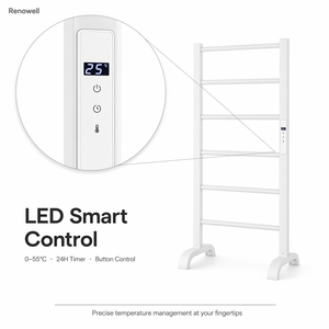Toallero Eléctrico Redondo <span class=keywords><strong>de</strong></span> 100W para Baño, Calentador <span class=keywords><strong>de</strong></span> <span class=keywords><strong>Toallas</strong></span> <span class=keywords><strong>de</strong></span> Aluminio Montado en Pared, <span class=keywords><strong>Secador</strong></span> <span class=keywords><strong>de</strong></span> Bajo Consumo, IP24 CE, Venta al por Mayor - Product Image 1