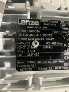 PLC EN60034 GKS06 3M SAR 080C42 MDEM PLC S 0847 Moteur à engrenages <span class=keywords><strong>V2M</strong></span> - Product Image 3