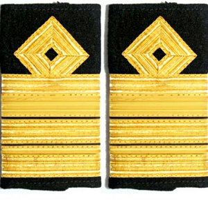 OEM High Quality French Gold <b>Braid</b> Stripes Insignias Handmade 13mm Embroidered Anti-Allergy/Eco-Friendly Merchants Shoulder Pads - Product Image 1