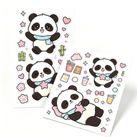 Feuille d'autocollants PVC Kawaii personnalisés pour la décoration de chambre d'enfant, imperméables, à découpe kiss-cut, avec motifs de scènes, de téléphones, de journaux et d'anime, impression sur mesure