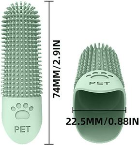 360 Degree Dog Cats Finger Toothbrush Food-Grade Silicone <b>Cleaning</b> Brush Soft Dental Care Pet Fingers <b>Teeth</b> <b>Cleaning</b> <b>Tool</b> - Product Image 4