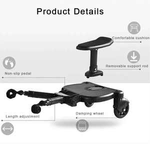 Universel 2-en-1 <span class=keywords><strong>Confort</strong></span> <span class=keywords><strong>Planche</strong></span> à Roulettes Réglable Amovible Siège Planeur Bébé Poussette Wagon Durable Plastique 25kg Capacité - Product Image 3