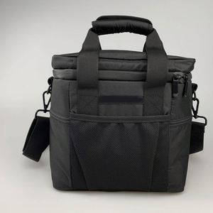 OEM Thickened <b>Waterproof</b> Cooler Lunch <b>Bag</b> Handles Fashionable Polyester <b>Tote</b> for Picnics Food <b>Zipper</b> Closure Larger Capacity - Product Image 3