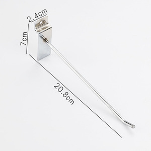 Siêu thị hiển thị dây duy nhất slatwall kệ móc mẫu miễn phí vật liệu kim loại cho bán lẻ - Product Image 5