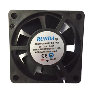 Runda 60x60x20mm DC Mini Fan không thấm nước IP67 60mm 24V 6020 không chổi than DC Quạt làm mát 5V 12V - Product Image 2