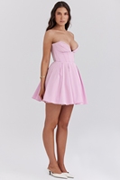 Robe Mini Strapless de Luxe en Coton Doux pour Femme – Collection Été Décontractée et Élégante – Fabrication sur Mesure