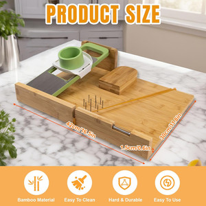 滑り止め竹製まな板、障害者や脳卒中患者向け片手用まな板 - Product Image 2