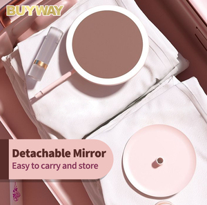 Cermin meja rias kosmetik perjalanan portabel sentuh, cermin meja rias meja rias Nordik Miroir rias Led dengan lampu - Product Image 4