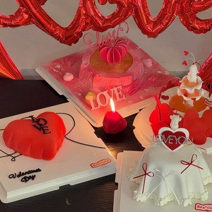 ท็อปเปอร์เค้กอะคริลิค รูปหัวใจ น้ำผึ้งและรสหวาน สำหรับตกแต่งเค้กวันวาเลนไทน์ วันเกิด และเทศกาลฉีซี - Product Image 1