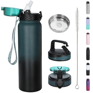 Hot Selling Stainless Steel Bottle Double Wall Insulated Vacuum <b>Flask</b> Powder Coated Metal Water Bottle For Sports - Product Image 1
