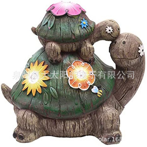 Lámpara Solar de Resina con Forma de Tortuga, Decoración de Jardín para Exteriores, Resistente al Agua, Autoportante, Alimentada por Energía Solar - Product Image 5