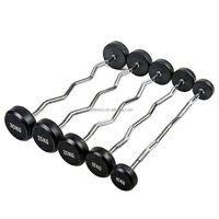 Vente directe usine – Barre d'haltères portable en acier recouvert de caoutchouc, haltères libres, barre d'haltères courbée, haltères de maison