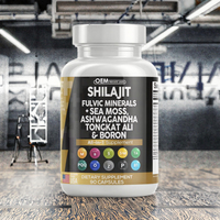 Capsules de Shilajit pour adultes testées en laboratoire pour leur pureté et leur authenticité, stimulant l'énergie, avec des ingrédients naturels de qualité supérieure