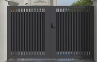 Porte de cour coulissante automatique en aluminium et acier inoxydable sur mesure, peinture dorée, résistante à la rouille, design moderne pour balcon extérieur